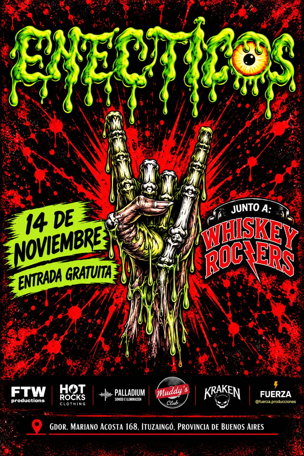 Flyer Enecticos 14 de Noviembre en Muddy's Club